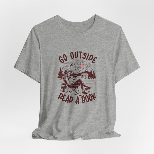Go Outside Read a Book Camping Tee