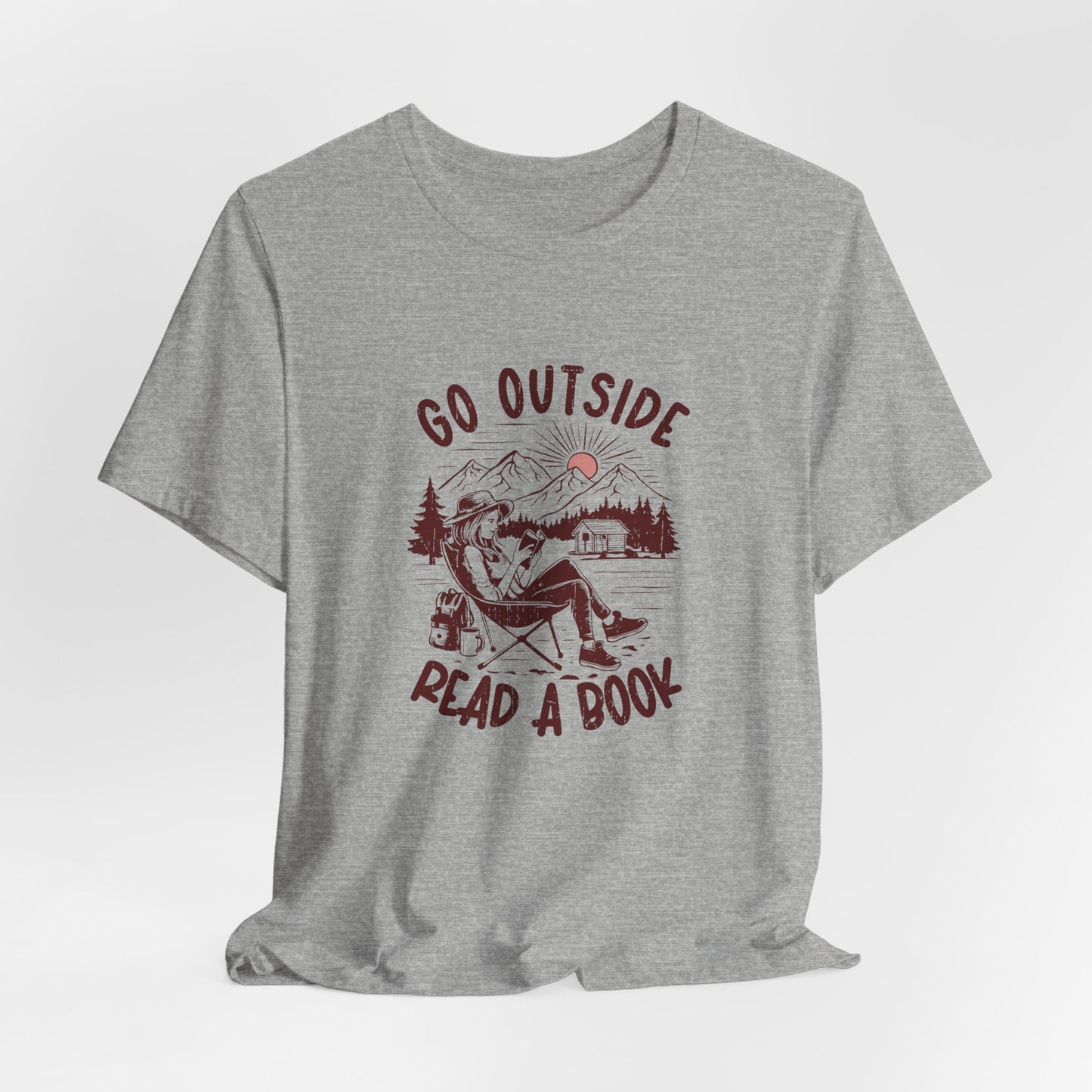 Go Outside Read a Book Camping Tee