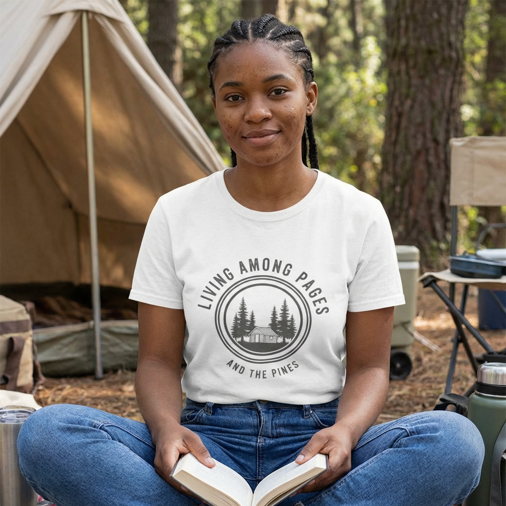 Living Among Pages and the Pines Tee