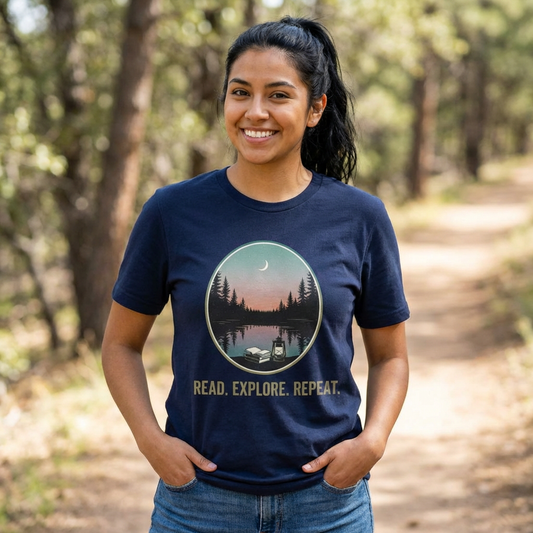 Read. Explore. Repeat. Adventure Tee